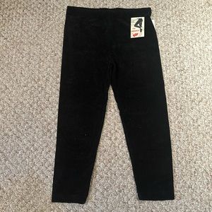 BRAND NEW POOF! Corduroy Black Cropped Leggings size M/L